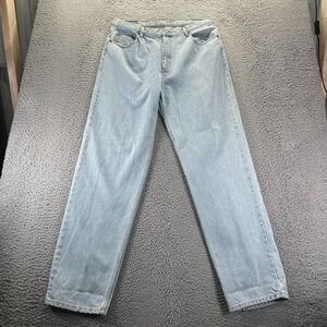 Bill Blass Jeans Mens 36x34 Blue Denim Cotton Straight Leg Relaxed Fit Workwear